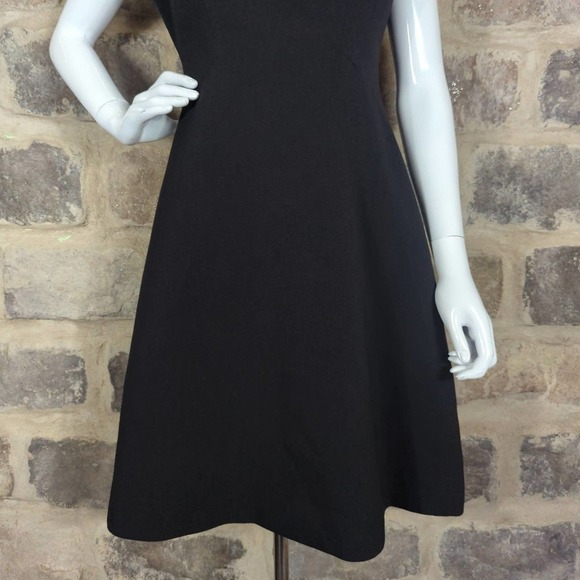 Kate Spade Dress Black Sicily Sleeveless Stretch Sheath Flare Skirt LBD Size 6 - Picture 5 of 16